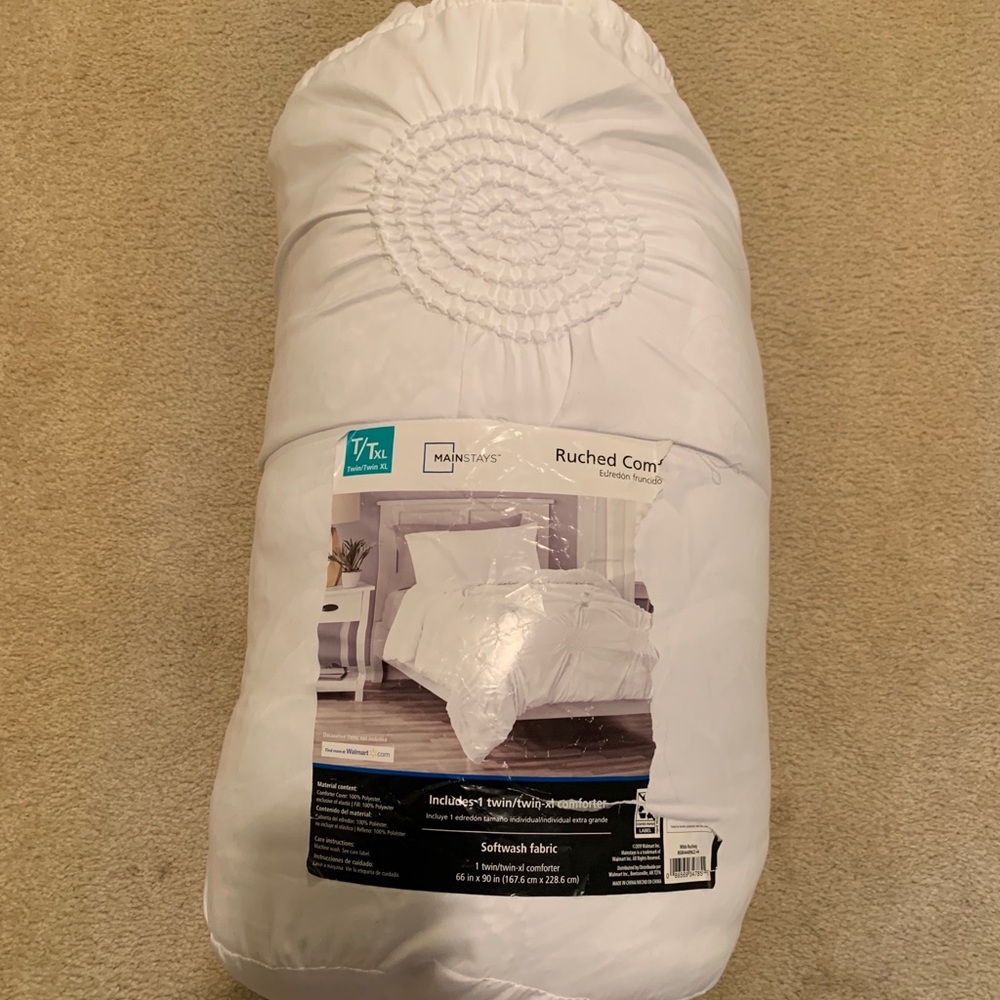 Twin White Comforter